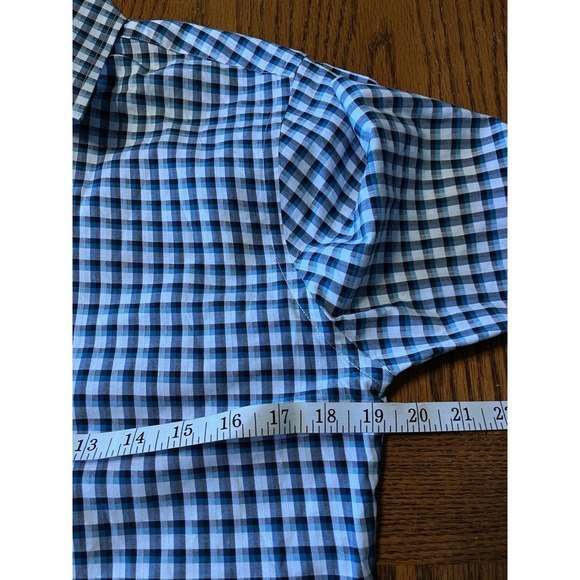 2 Mens Sz Small CHECKERED Long Sleeve Button Shirts Express Van Heusen Fitted - Picture 7 of 10